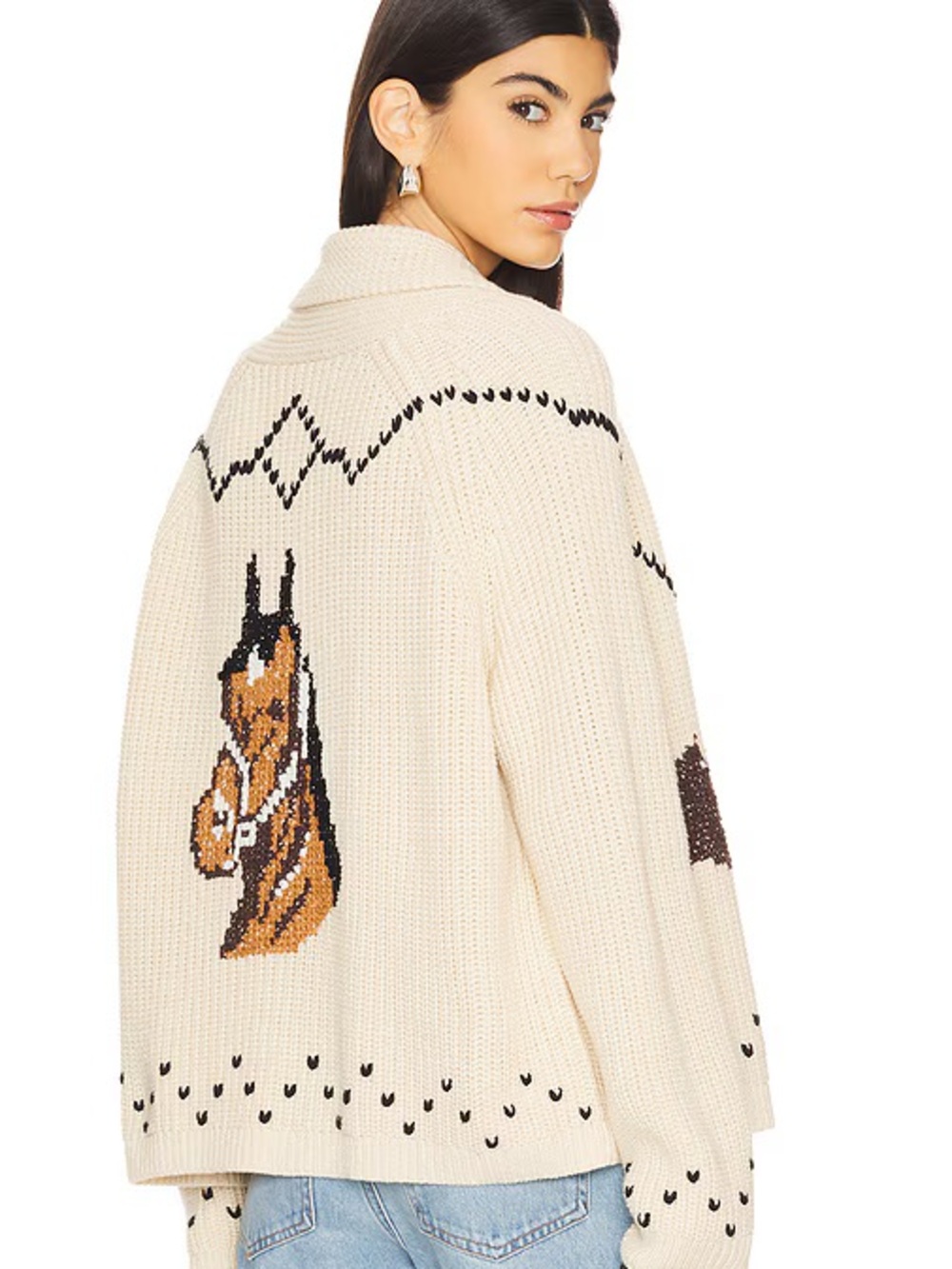 The Great. horse lodge cardigan size 2 medium oversized excellent condition - Picture 5 of 12